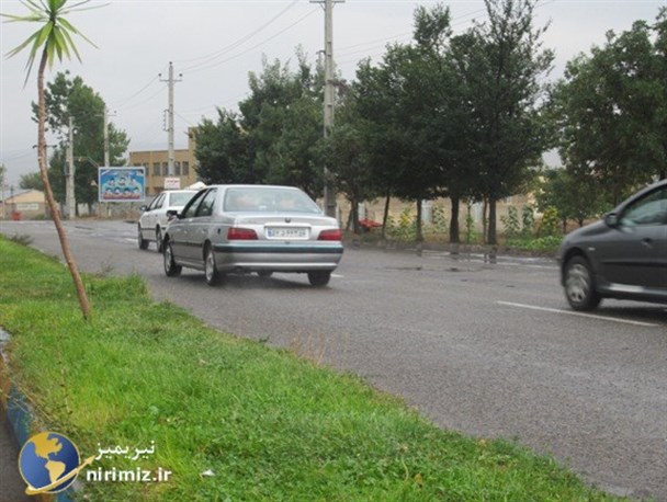 بارش اولین باران پاییزی در نیر