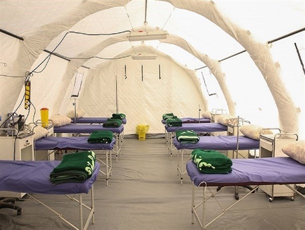 خدمت رسانی تمام وقت بیمارستان صحرایی سپاه به زوار حسینی
