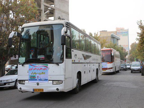 ۴۵۰ دانش آموز میاندوآبی عازم مناطق عملیاتی شمال غرب کشور شدند