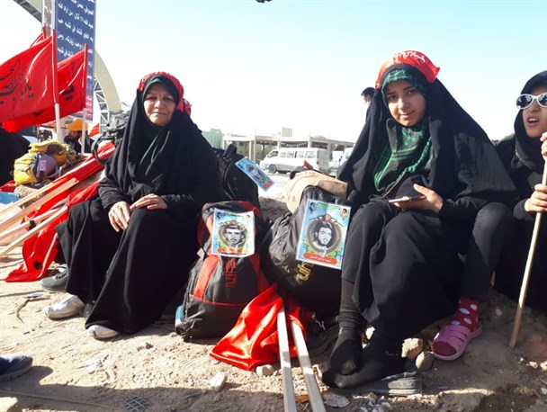 جای سبز شهدای گرانقدر در پیاده روی اربعین+ تصاویر