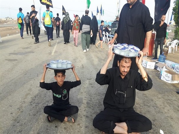 مشق" حب_الحسین_یجمعنا " توسط کودکان کربلا