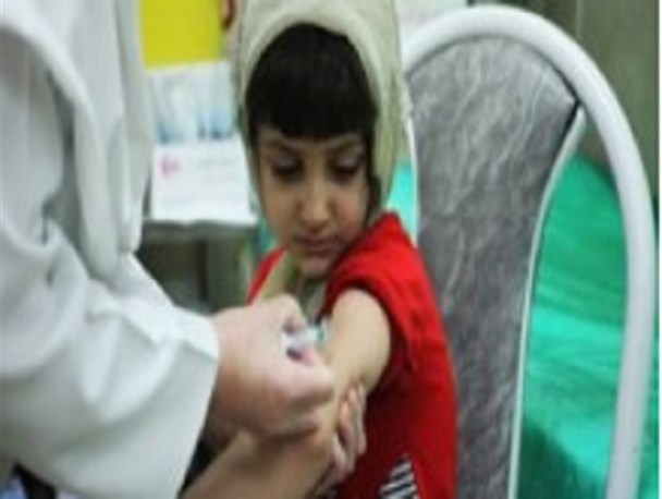 طرح تکمیلی واکسیناسیون سرخک وسرخجه در دلگان اجرا شد