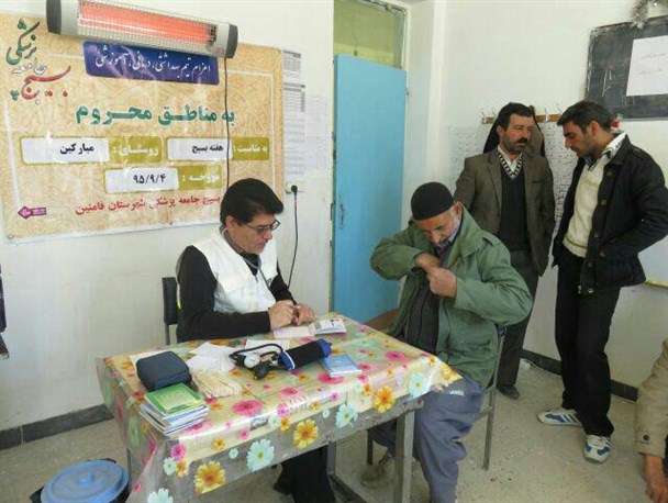 اعزام تیم بسیج جامعه پزشکی به روستاهای محروم فامنین