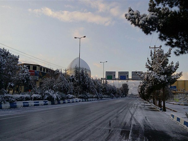 سفید پوش شدن شهرستان تفت از دریچه دوربین