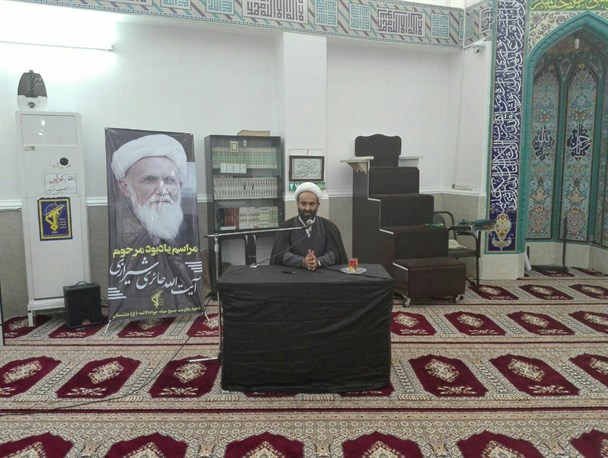 مراسم ارتحال آیت اله حائری شیرازی در برازجان برگزار شد + تصاویر