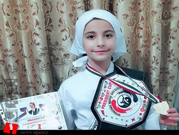 دختر 9 ساله البرزی؛ برنده کمربند طلایی جام ریاست جمهوری باکو