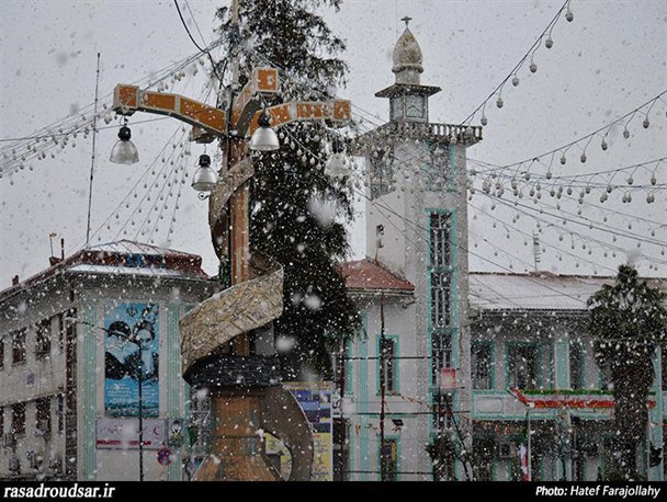 گزارش تصویری از بارش برف در رودسر ۱