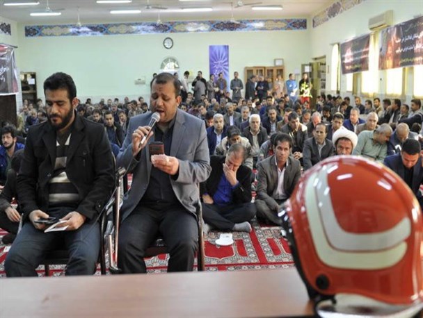 گرامیداشت درگذشتگان حادثه نرگسی گچساران و آتش‌نشانان پلاسکو+تصاویر