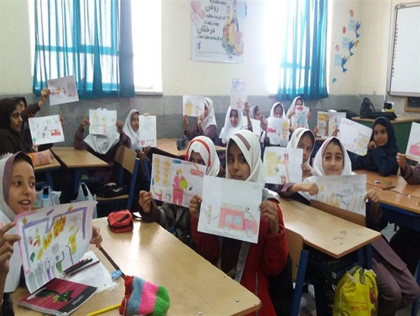 برگزاری جشنواره نقاشی با موضوع آتش نشان فداکار در میرجاوه