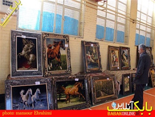 نمایشگاه تخصصی فرش و تابلو فرش دستباف در شهربابک افتتاح شد +عکس