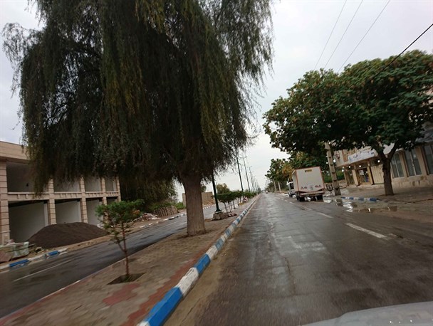 بارش رحمت الهی در شهر بندرخمیر+تصاویر