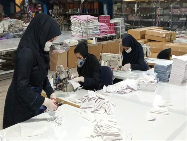 تولید ده‌ها هزار ماسک و محلول ضدعفونی کننده در چهارمحال و بختیاری