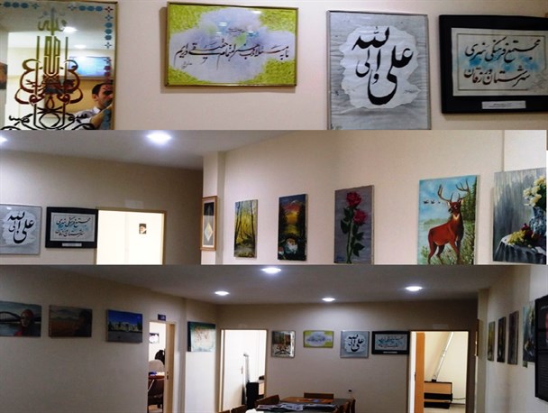 گروهی از هنرمندان ورزقانی آثار خود را به نمایش گذاشتند+ تصاویر