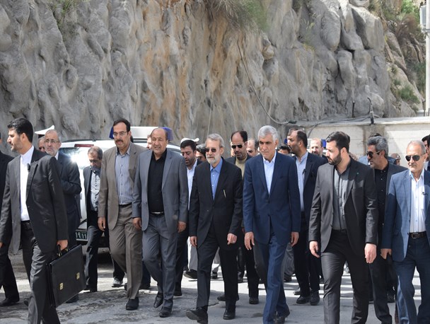 رئیس مجلس از سد تنگاب فیروزاباد بازدید کرد + تصاویر