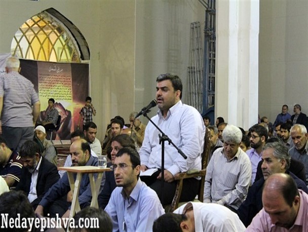 مراسم پرفیض دعای کمیل در مبدأ قیام کفن پوشان خرداد ۴۲ برگزار شد + تصاویر