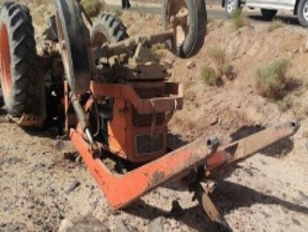 مرگ راننده تراکتور در جاده روستای چاهداشی - شاهکوه بر اثر واژگونی