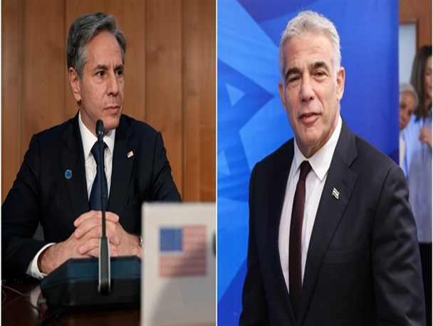 گفت‌وگوی بلینکن و لاپید درباره ایران؛ هیأت صهیونیستی به واشنگتن می‌رود