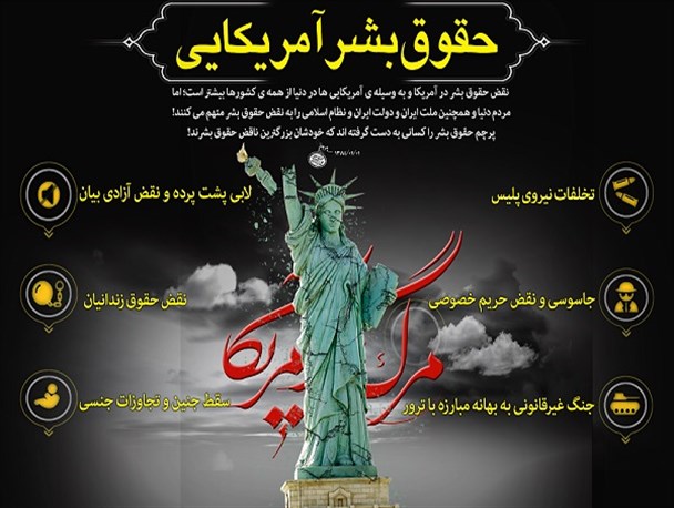 اینفوگرافی/وضعیت حقوق بشر در آمریکا