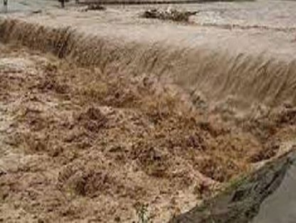 غرق شدن یک زن در سیل روستای ترکان استان یزد