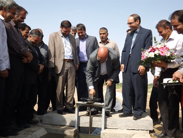 افتتاح کانالهای آبیاری پایاب سد علویان در بناب+تصاویر