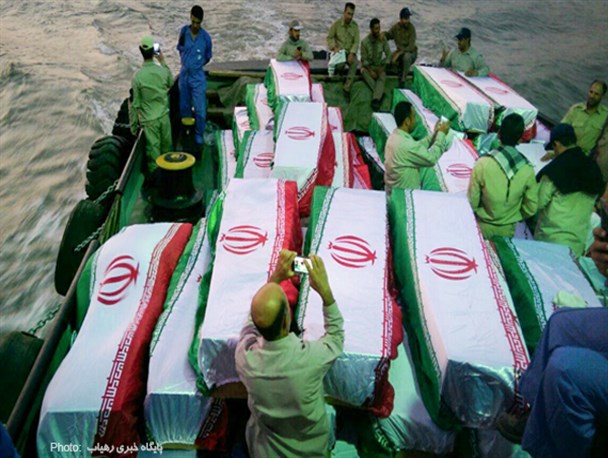 ورود پیکر مطهر ۶۶ شهید دفاع‌ مقدس به کشور از مرز آبادان