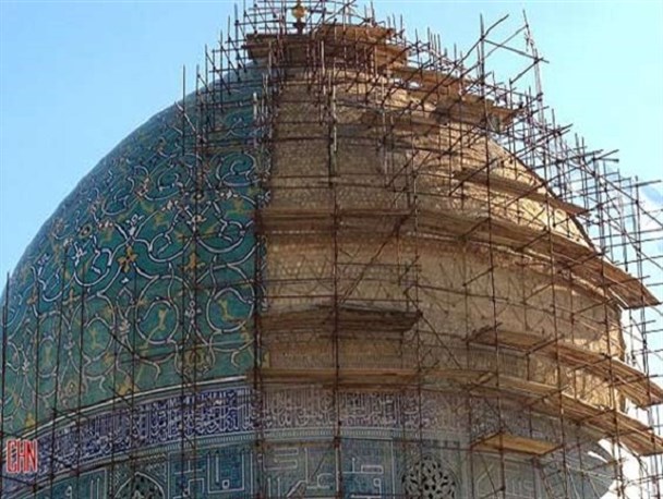 پیشرفت ۷۰ درصدی عملیات مرمت گُنبد عظیم مسجد امام اصفهان