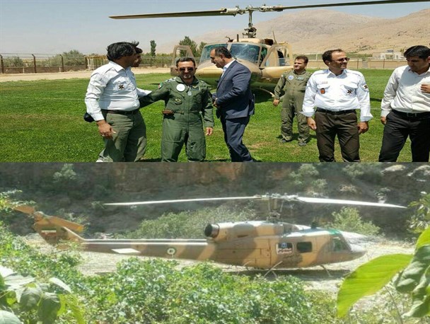 پرواز بالگرد اورژانس هوایی  شهرکرد برای نجات مادر باردار دینارانی