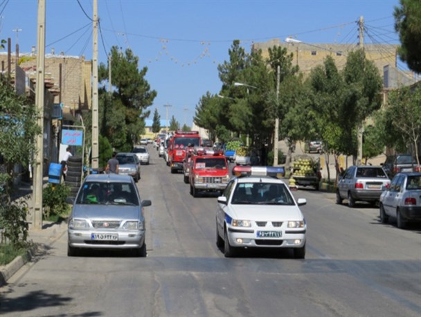 برگزاری مانور و تجلیل از آتش‌نشانان شهرستان گرمه/ تصاویر