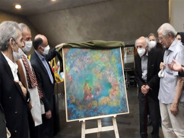 رونمایی از تابلوی اربعینی و دفاع مقدسی