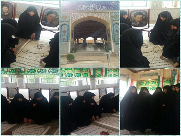 تجدید میثاق بانوان ستاد احیاء امر به معروف شهرستان از شهدای شهر سین