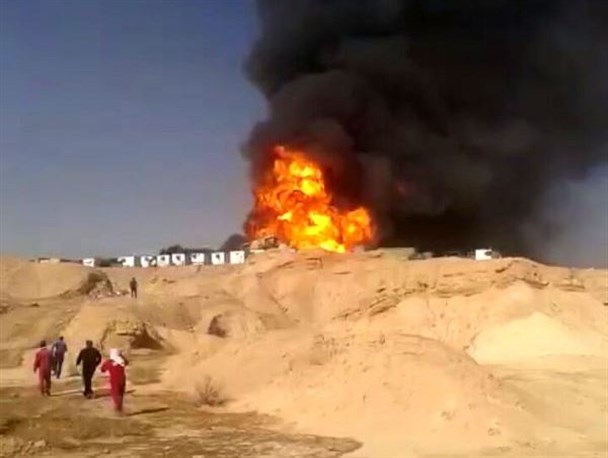 ۴ کشته در حادثه آتش سوزی حفاری نفت درگچساران+تصاویر و فیلم
