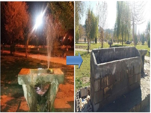 ساماندهی آبخوری های پارک مهرورزی یاسوج+تصاویر
