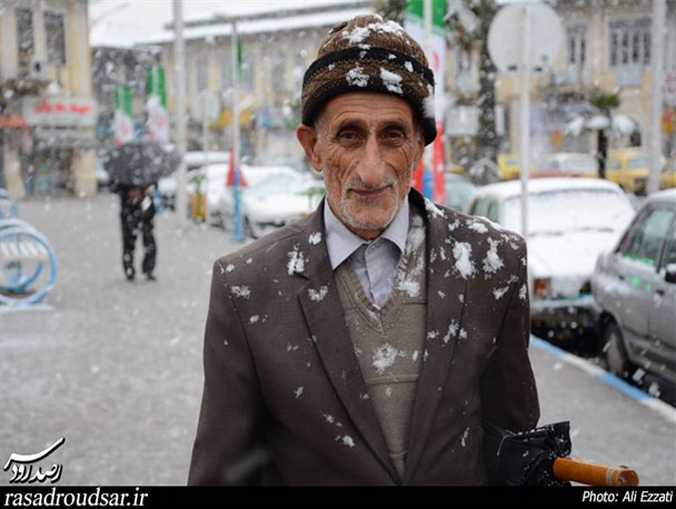 گزارش تصویری از بارش برف در رودسر ۳