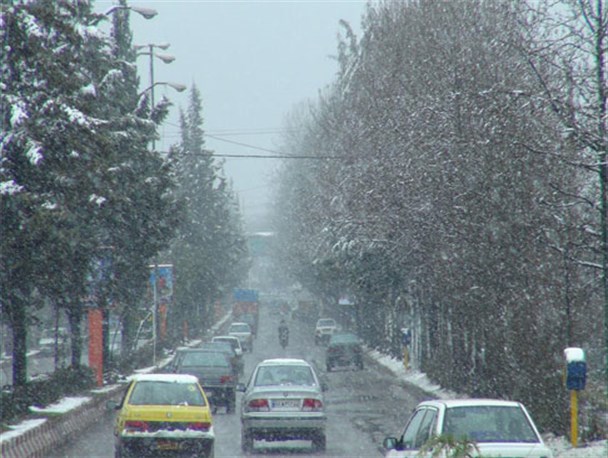 گزارش تصویری از بارش برف در رضوانشهر