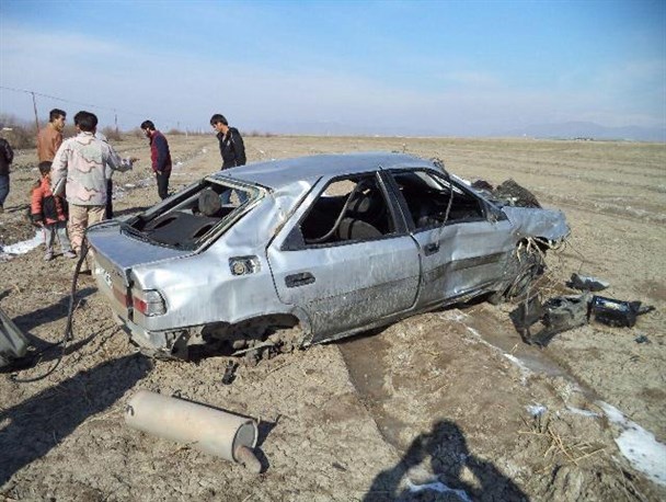 سرعت غیرمجاز جان دو نفر را در پلدشت گرفت +تصاویر