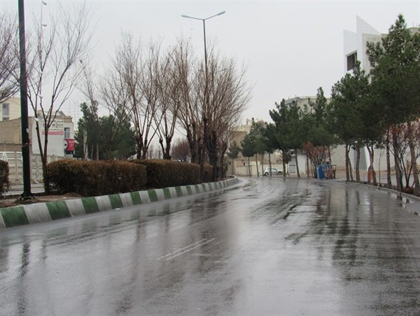 بارش رحمت الهی بر گونه های شهر سمنان