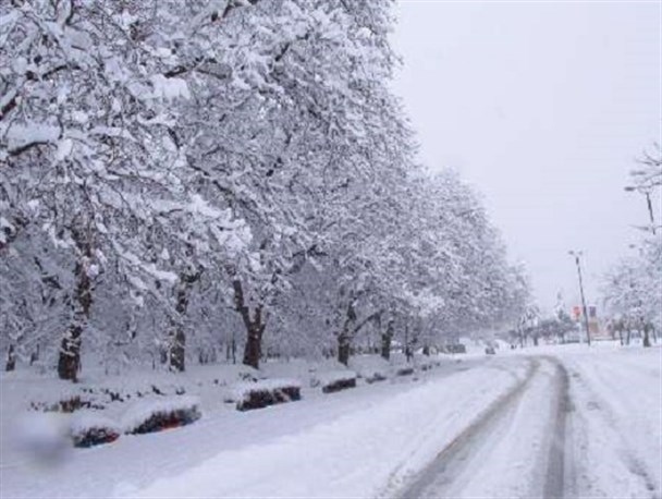 بارش برف در محورهای هراز و کندوان/ احتمال سقوط بهمن در محورهای کوهستانی