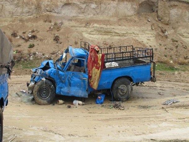 سانحه رانندگی در محور میاندوآب - مهاباد با سه کشته و مجروح + تصاویر