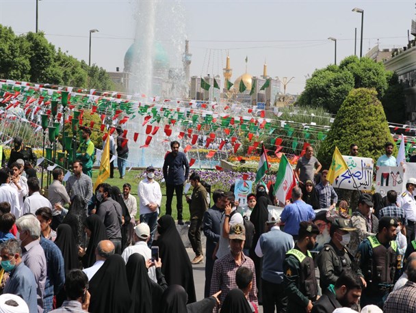 راهپیمایی روز قدس در خراسان رضوی برگزار شد/ شعار «مرگ بر اسرائیل» در مشهد طنین‌انداز شد