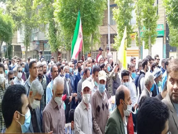 خروش مردم خطه مقاومت در دفاع ازمردم مظلوم فلسطین