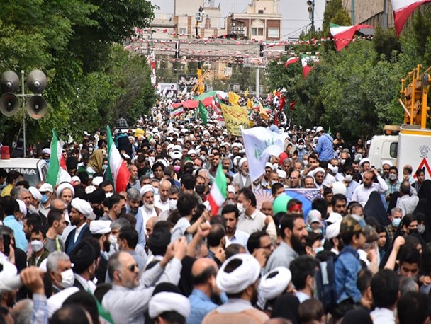 گزارش تصویری | راهپیمایی مردم قم در روز قدس