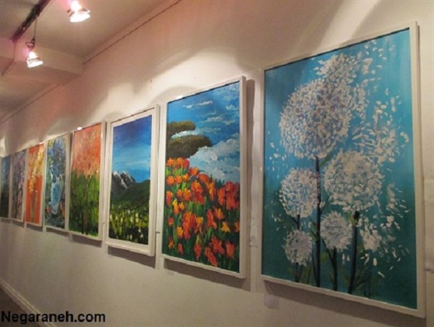 نمایشگاه نقاشی کودکان مبتلا به اتیسم و کم توان ذهنی در کرج برگزار شد+عکس