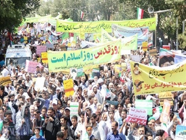 برگزاری راهپیمایی روز جهانی قدس در 75 نقطه از استان دارالعباده یزد/اعلام زمان ومسیر راهپیمایی در شهر یزد