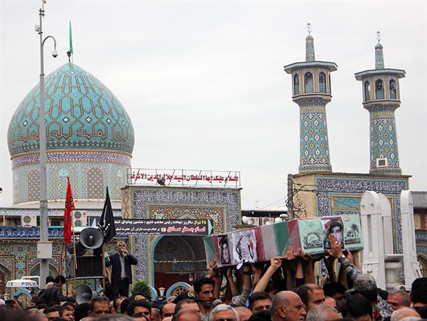 گزارش تصویری از مراسم تشییع شهید ایرج فلاح ابراهیم‌پور