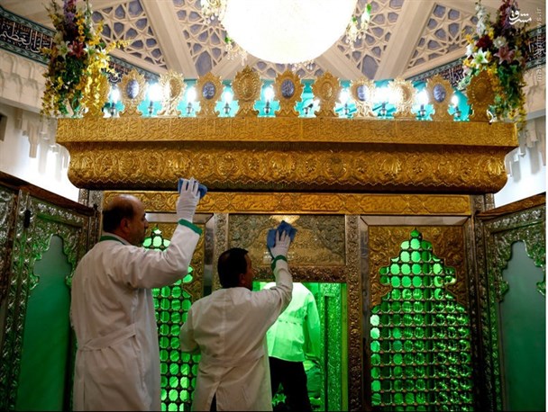 امامزاده حلیمه خاتون(س) کرکوند مبارکه غبارروبی شد