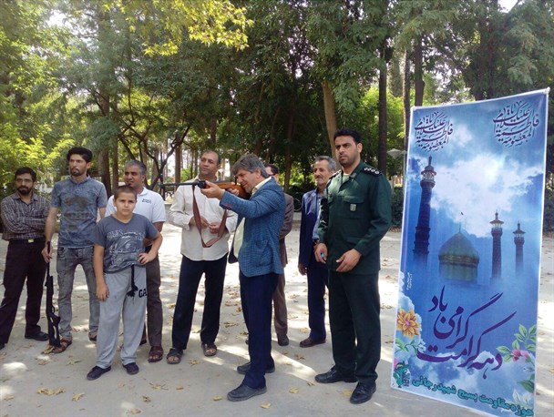 برگزاری مسابقات تیراندازی با تفنگ بادی کارکنان ادارات خلیل‌آباد + تصاویر