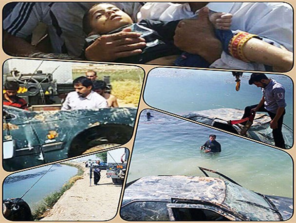 سقوط خودرو در کانال آبیاری جان کودک ۴ساله دزفولی را گرفت +عکس