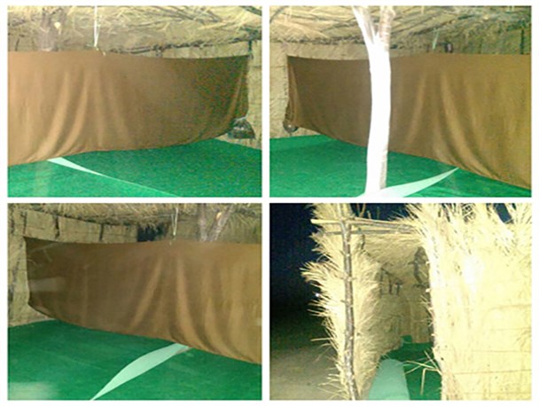 ساخت مسجد کپری در روستای قوچ آباد کهنوج