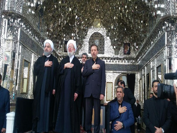 روحانی به زیارت حضرت عبدالعظیم (ع) تشرف یافت + تصاویر