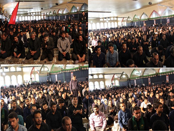 نماز ظهر عاشورا بیعت اصلی روز عاشورا/حضور عزاداران حسینی کهگیلویه و بویراحمدی در نماز ظهر عاشورا+تصاویر